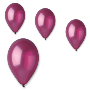Balony BURGUND 20szt - 10" 26cm metalizowane /00560