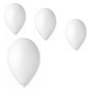 Balony BIAŁE 20szt - 10" 26cm pastelowe /90116