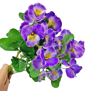 Bratki - gałązka 2 kwiaty - 33cm /97749-2186