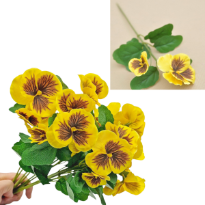 Bratki - gałązka 2 kwiaty - 33cm /97749-2943