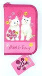 Piórnik pojedynczy bez wyposaż. ANIMALS PINK /5533