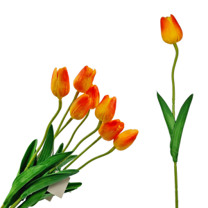 Tulipan piankowy 48cm POMARAŃCZOWY 1szt /16847-OR
