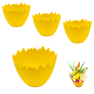 Skorupka plastikowa OSŁONKA żółta 1szt DONICZKA 7x9cm /91350