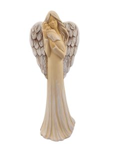 Figurka ceramiczna ANIOŁ 39cm "Aurelia" z dzieciątkiem /51596-BRP