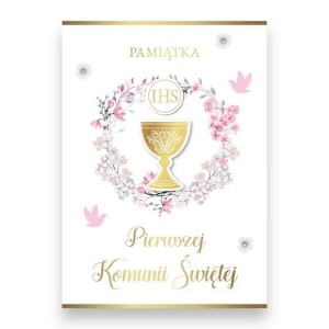 Karnet okolicznościowy 3D Pamiątka I Komunii św. GM-1165 /94258