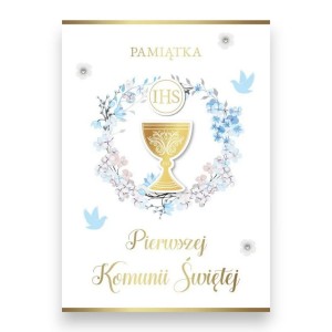 Karnet okolicznościowy 3D Pamiątka I Komunii św. GM-1166 /94265