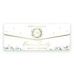 Karnet LUX 3D Pamiątka I Komunii św. od Matki Chrzestnej /94654-14420