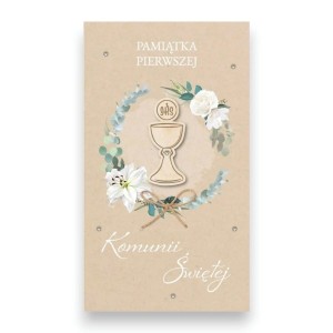 Karnet okolicznościowy 3D Pamiątka I Komunii św. GMP-50 /94791-93553
