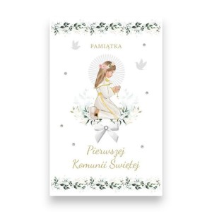 Karnet LUX 3D Pamiątka I Komunii św. DZIEWCZYNKA LUX-146 /94500-14420