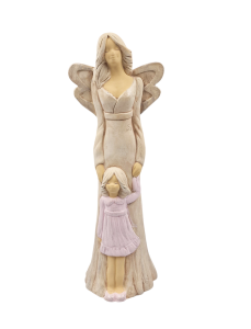 Figurka ceramiczna ANIOŁ "Łucja" z dziewczynką 30cm /12354