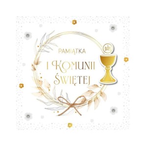 Karnet okolicznościowy 3D Pamiątka I Komunii św. KL-14 /94432-98466