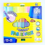  Kredki ołówkowe dwustronne 24szt/48kol. ASTRA pastelowe /8122