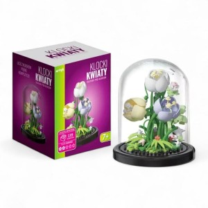 Klocki konstrukcyjne kwiaty TULIPANY pod kloszem 139 el. /36948