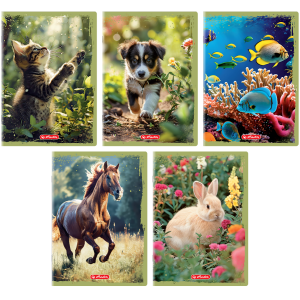 Zeszyt A5/32k. kratka ANIMALS 70g Herlitz /83069