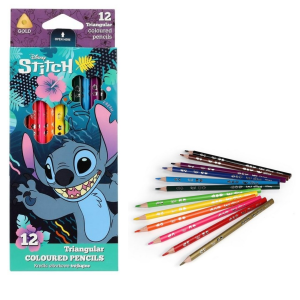 Kredki ołówkowe 12kol. STITCH trójkątne /54786