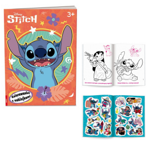 Książeczka KOLOROWANKA  z naklejkami Disney STITCH /41312