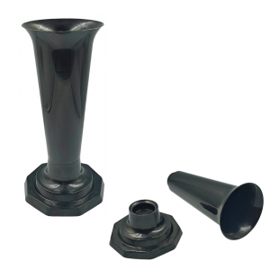 Wazon FLAKON 32cm plastikowy czarny /58089