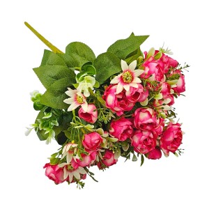 Bukiet kwiatów 12 gałązek na stelażu CAMELIA - 40cm /92981-2