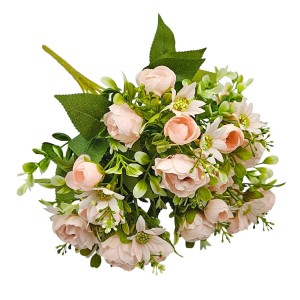 Bukiet kwiatów 12 gałązek na stelażu CAMELIA - 40cm /92981-3