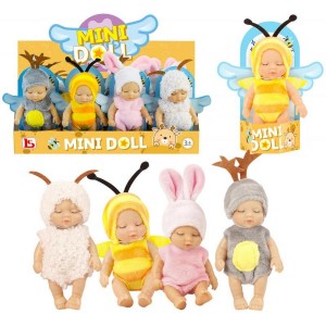 Laleczka BOBAS 11cm w stroju zwierzątka - MIX 4 wzory /70405