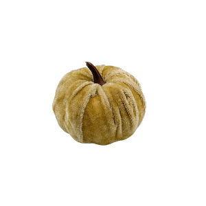 Dynia dekoracyjna flokowana 8x6cm BRĄZOWA /26259