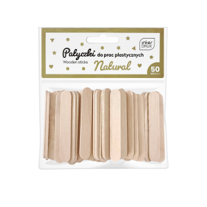 Patyczki kreatywne (do prac plastycznych) naturalne 50szt /37283