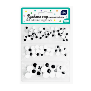  Oczka ruchome samoprzylepne 100szt - 3 rozmiary /56888