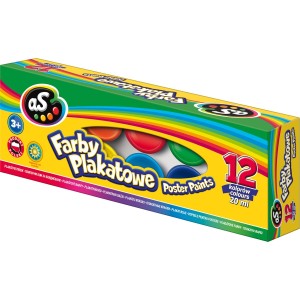 Farby plakatowe AS 12 kol./20ml  /9265