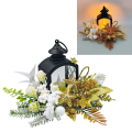 Lampion świecący CZARNY 17cm LED zdobiony LATARENKA - rękodzieło 49834-C1.png