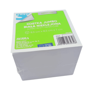 Kostka biurowa BIAŁA JUMBO nieklejona 85x85x70 mm TRES/32348