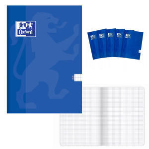 Brulion OXFORD ESSE A5/96k. w kratkę NIEBIESKI optik paper 90g /66393
