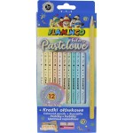 Kredki ołówkowe 12kol. pastelowe FLAMINGO /9755