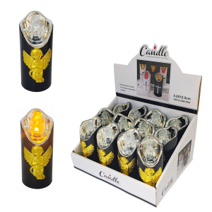 Świeca LED 12cm wkład do zniczy mrugający ANIOŁEK /SYJ2416-352