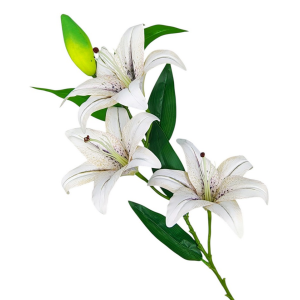 Lilia - gałązka 95cm 3 kwiaty + pąk na łodydze /65746-3