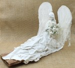  Anioł siedzący POWERTEX 28cm rękodzieło F-E /00540