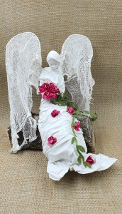  Anioł siedzący POWERTEX 30cm rękodzieło F-E /00760