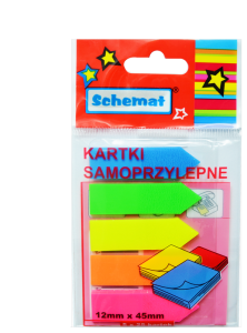 Zakładki indeksujące - znaczniki samoprzyl. 12x45mm 5kol.x25 /1473