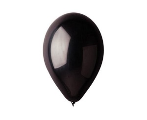 Balony metalik 10" 100szt CZARNE (65) /