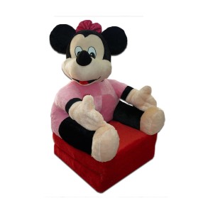 Fotel pluszowy - pufa - MYSZKA MINNIE rozkładany /2529