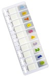 Zakładki indeksuj. PP numeryczne 12x44mm z linijką TRES/4755