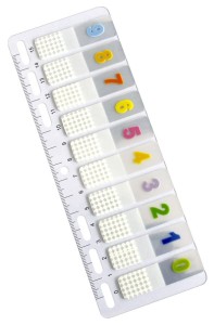 Zakładki indeksuj. PP numeryczne 12x44mm z linijką TRES/4755