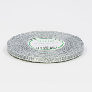 Wstążka brokatowa 6mm / 32m SREBRNA