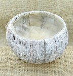 Osłonka naturalna okrągła 20cm KORA bielona /1293