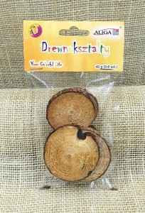 Mini plastry drewniane OKRĄGŁE 5-6szt ok.4-7cm /3181