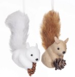 Wiewiórki 8cm / 2szt - dekoracja na zawieszce - /9206