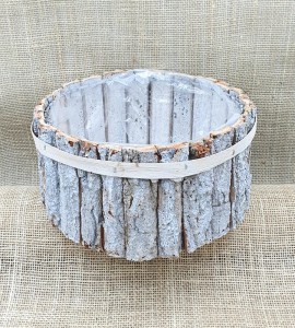  Osłonka naturalna okrągła 24cm KORA bielona /2771