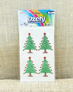 Dżety dekorac. samoprzylepne CHOINKI 4szt  /8910