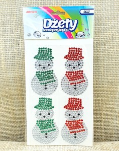  Dżety dekorac. samoprzylepne BAŁWANKI 4szt /8903