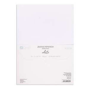 Zestaw papierów 220g/A4 20szt BIAŁY /0652