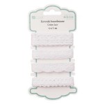 Koronki bawełniane BIAŁE 4 x 1m /7201